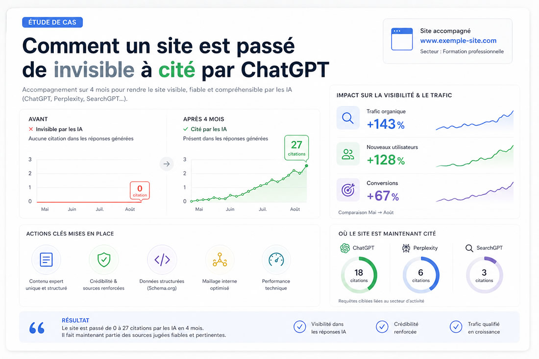 Étude de cas : comment un site est passé de invisible à cité par ChatGPT